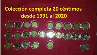 COLECCION COMPLETA 20 CÉNTIMOS DESDE 1991 AL 2020 Tienes alguna [upl. by Einnok]