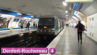 DenfertRochereau  Ligne 4  Métro de Paris  RATP MP89 [upl. by Notrub118]