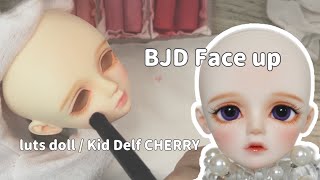 BJD Face up  luts doll  Kid Delf CHERRY キャストドールメイク [upl. by Tremaine597]