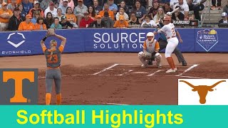 3 Texas vs 2 Tennessee Softball Game Highlights Feb 16 2024 [upl. by Kentiggerma]