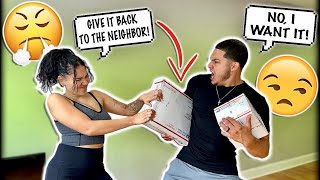 “STEALING” THE NEIGHBORS PACKAGE PRANK ON GIRLFRIEND [upl. by Hadeis]