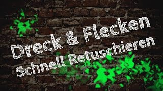 Die schnellste Methode um feinen Dreck und Flecken zu entfernen  Photoshop Quicktipp für Retusche [upl. by Aysab]