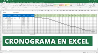 COMO HACER EL CRONOGRAMA EN EXCEL [upl. by Ocirrej404]