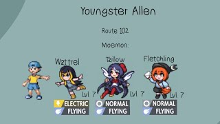 Moemon Star Emerald  Route 102 Youngster Allen Caterpie evolution [upl. by Shane]