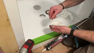 How to Install a new Shower Drain  full replacement steps with the Delta Classic 500 Shower Base [upl. by Yerggoeg]