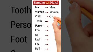 Singular plural english vocabulary spokenenglish learnenglish shorts short [upl. by Rafi]