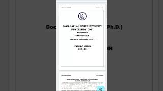 PhD Forms Out for JNU JNU phd ugcnet ugcnetpaper1 [upl. by Lorenza]