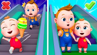 Take The Escalator Song  Educational Kids Songs  Super Sumo Nursery Rhymes amp Kids Songs [upl. by Garth]