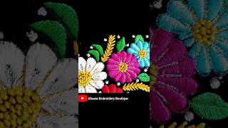 velvet fabric embroidery flowers designs  embroidery for beginners shorts [upl. by Niran]