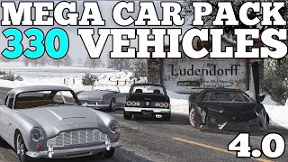 GTA 5 Mega Realistic Car Pack 40 Car Showcase 330 CARS DOWNLOAD [upl. by Nenerb]