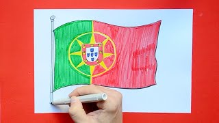 How to draw the National Flag of Portugal [upl. by Charpentier]