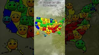 US States By Life Expectancy shorts [upl. by Britte605]