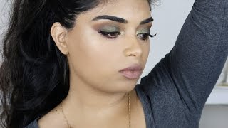 TUTORIAL Eid Makeup  Mossy Green Eyes  Nude Lips ♡ [upl. by Susanna]