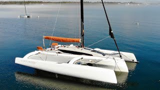 How Much Space Is On This INCREDIBLY FAST Trailerable TRIMARAN FULL BOAT TOUR [upl. by Armillia]