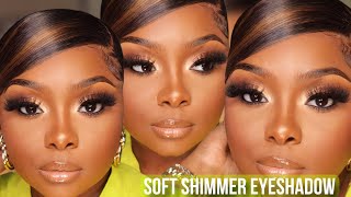 Soft Shimmer Eye Makeup  Full Face Makeup Tutorial  Ariel Black [upl. by Yelrah408]