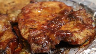 Easy JUICY Baked Pork Chops BBQ Pork Chops Recipe Quarantine Recipe [upl. by Aggappera]