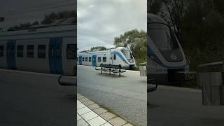 Pendeltåg to Bålsta departing from Bro filmed from a pendeltåg to Vasterhaninge line 43 [upl. by Bohun]