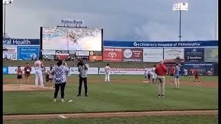 National Anthem Lancaster Barnstormers Baseball [upl. by Neehsar38]