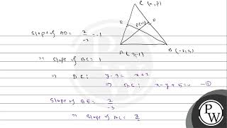 Two vertices of a triangle ABC are A 31 and B 23 and its orthocentre is P 11 If the [upl. by Akemrehs]