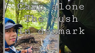 Camping alone in the bush  Pinoy in denmark [upl. by Bergh]