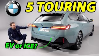 The allnew BMW 5 Series Touring G61 is now a Shooting Brake REVEAL REVIEW with i5 [upl. by Airitak]