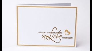 Hochzeitsserie  Gesucht und gefunden in WeißGold  Hochzeitseinladung [upl. by Alviani]