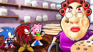 SUPERHERO BABY SONIC FAMILY ESCAPE EVIL GRANDMA IN ROBLOX [upl. by Artemis47]