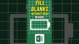 Fill Blanks in Excel without Drag In Excel  shorts excel guideofmad [upl. by Shulman419]