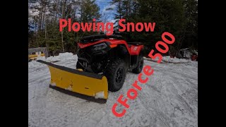 2022 CF Moto C Force 500 Snow Plowing [upl. by Kenay71]