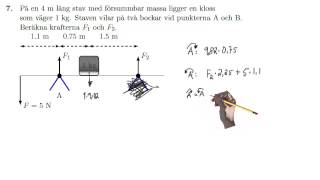 Teknik 1  Mekanik  Uppgift 7 [upl. by Adnesor]