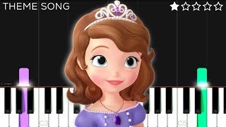 Sofia the First Theme  EASY Piano Tutorial [upl. by Nahej]