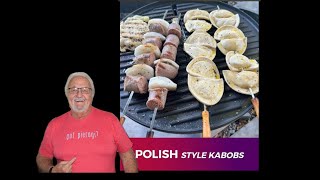 POLISH Kabobs Pierogi Kielbasa and Kapusta kabob polishcooking pierogi grill bbq food [upl. by Ymme]