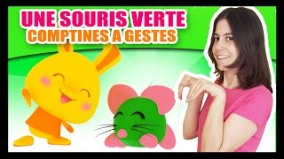 Une souris verte  40min de Comptines à gestes pour bébé  Monde des Titounis [upl. by Ellicul]