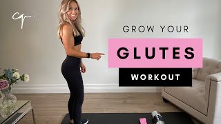 20 MIN GLUTE WORKOUT  Grow Your Glutes at Home with Band amp Dumbbell [upl. by Attehcnoc270]