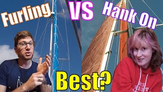 Is Hankon BETTER than Furling  Sailing Wisdom [upl. by Adis]