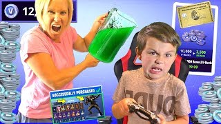 Slime Prank on Fortnite Kid by Angry Mom  Free V Bucks amp PS4  DavidsTV [upl. by Lednahs]