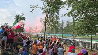 F1 Monza 2024  Race Start from Roggia  Leclerc overtakes Norris  Italian GP [upl. by Nolahc]