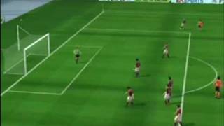 Fifa 10 Wii Ac Milan vs Barcelona [upl. by Nirak208]