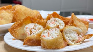 Crab Rangoon  Why so expensive in restaurant It’s really simple amp easy to make amp taste even better [upl. by Dlaregztif]