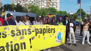 Rassemblement sanspapiers Chronopost Alfortville Préfecture Créteil 4 09 Aboubacar Dembele [upl. by Enrev]