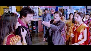 ಥು ಡ್ರೈವರ್ ಜೊತೆ ಓಡಿ ಹೋಗ್ತಾ ಇದ್ದಿಯಾ  Ranna Kannada Movie Super Scenes  Sudeep Rachita Ram [upl. by Merissa]