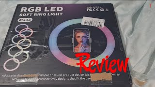 RGB LED SOFT RING LIGHT REVIEW [upl. by Normak647]