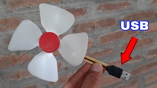 Cómo Hacer Un Ventilador Casero USB Muy fácil [upl. by Oah]