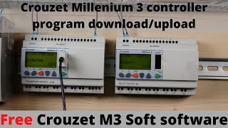 Crouzet Millenium 3 controller program downloadupload with FREE Crouzet M3 Soft software English [upl. by Enellek]