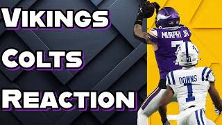 Vikings Colts Reaction amp Breakdown [upl. by Carlynne]