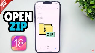 iOS 18 How to Unzip File iPhone [upl. by Littlejohn]