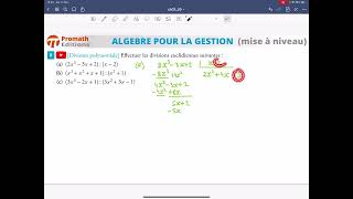 Division polynomiale  Exercice [upl. by Englebert]