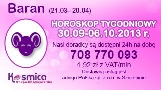 Horoskop tygodniowy dla Barana 300906102013 na Kosmica [upl. by Adlih]