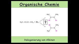 elektrophile Addition an Alkinen Halogenierung von Alkinen Mechanismus  organische Chemie 23 [upl. by Puett967]