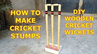 How Cricket Stumps Made  How to make Wooden Cricket Wickets at Home [upl. by Bernadette]